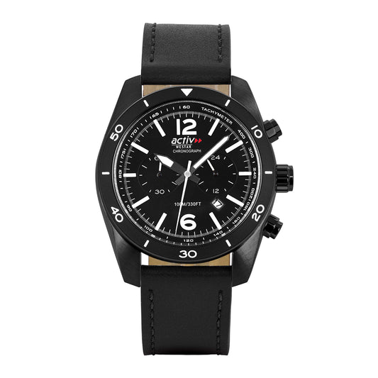 Westar Activ Gents 44 mm Black Dial Quartz Watch - 90281BBN103