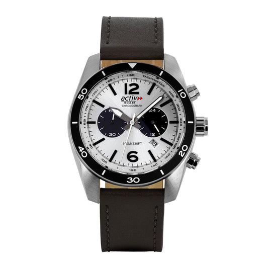 Westar Activ Gents 44 mm Silver Dial Quartz Watch