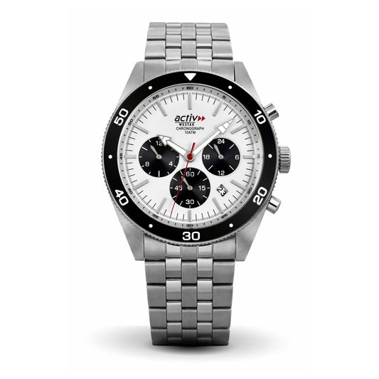 Westar Activ Gents 43 mm Silver Dial Quartz Watch