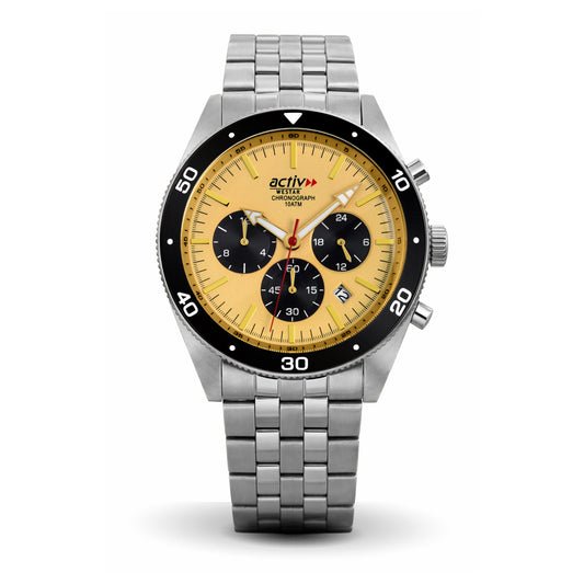 Westar Activ Gents 43 mm Dark Champagne Dial Quartz Watch