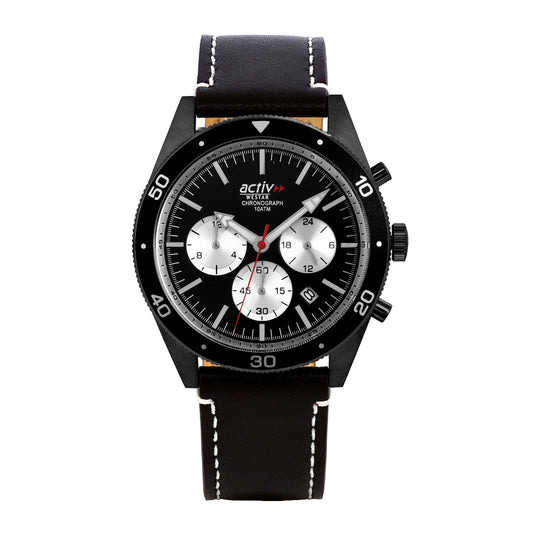 Westar Activ Gents 43 mm Black Dial Quartz Watch - 90283BBN703