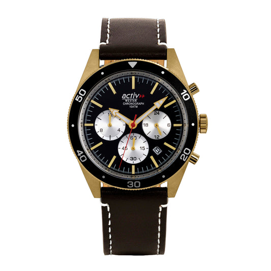 Westar Activ Gents 43 mm Black Dial Quartz Watch - 90283GPN723