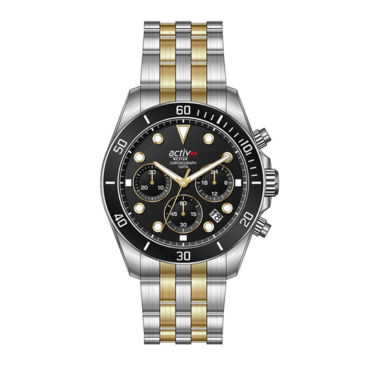 Westar Activ Gents 42.5 mm Black Dial Quartz Watch