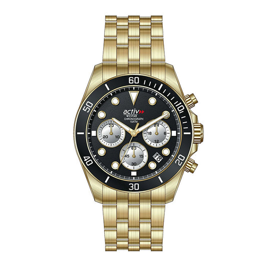 Westar Activ Gents 42.5 mm Black Dial Quartz Watch