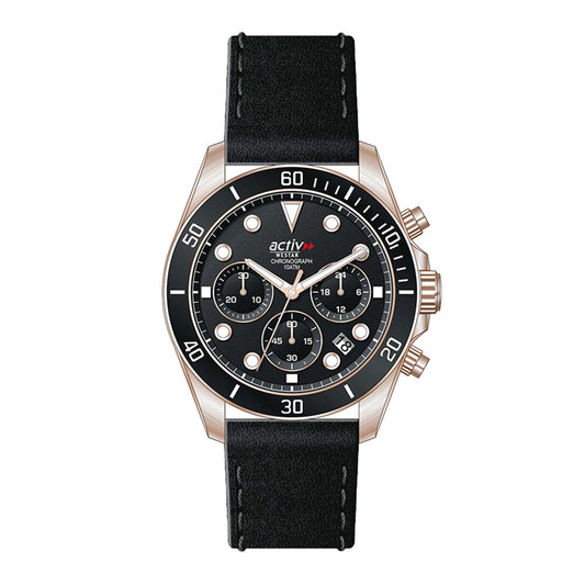 Westar Activ Gents 42.5 mm Black Dial Quartz Watch