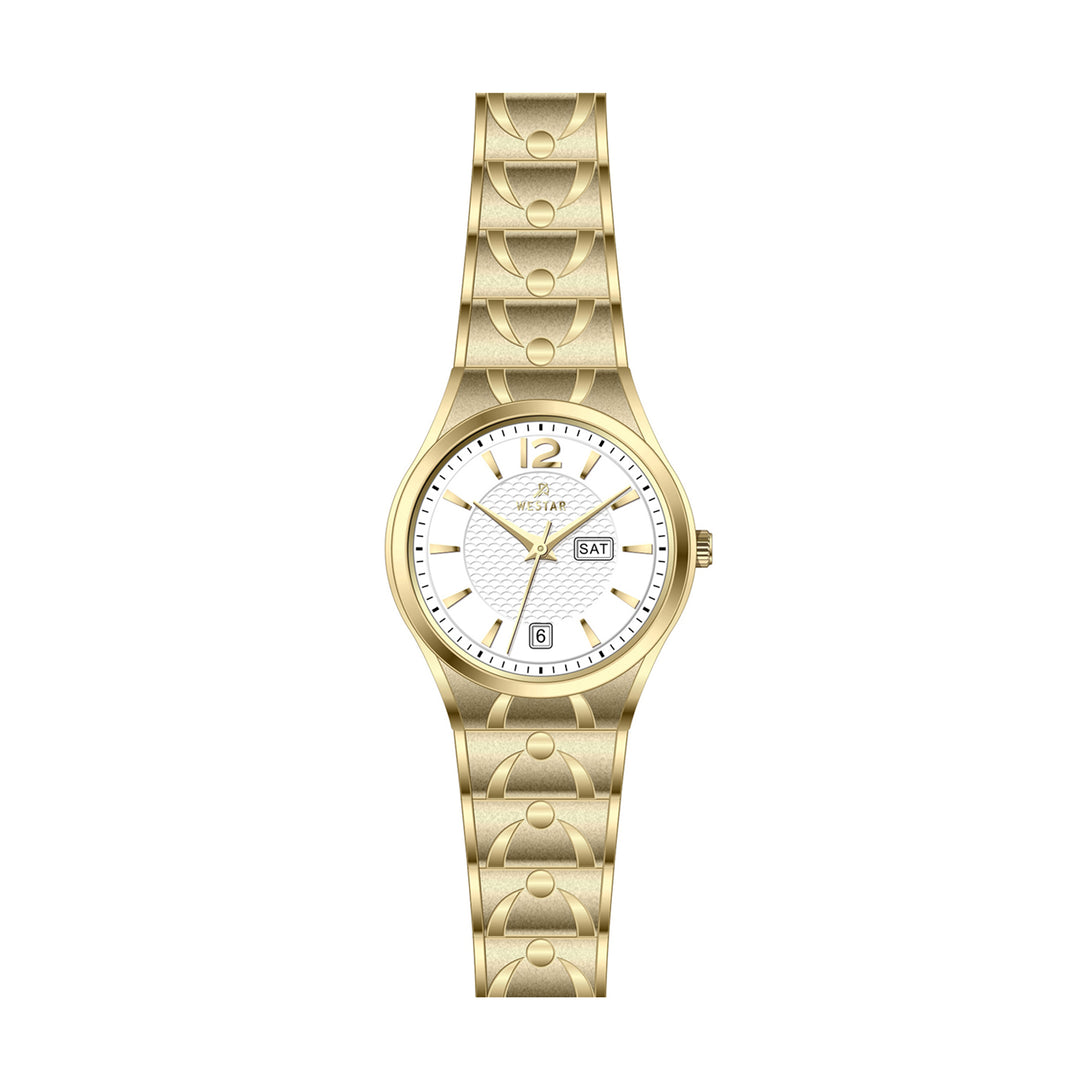 Westar Executive Ladies 25 mm White Dial Quartz Watch - EX6608GPN101