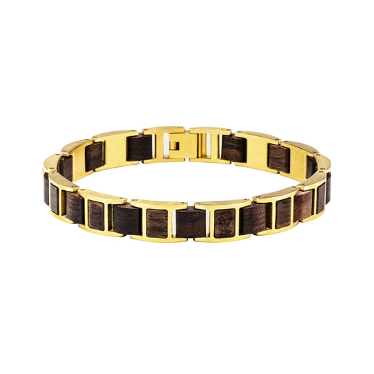 Woodwatch Fusion Leadwood & Gold Bracelet