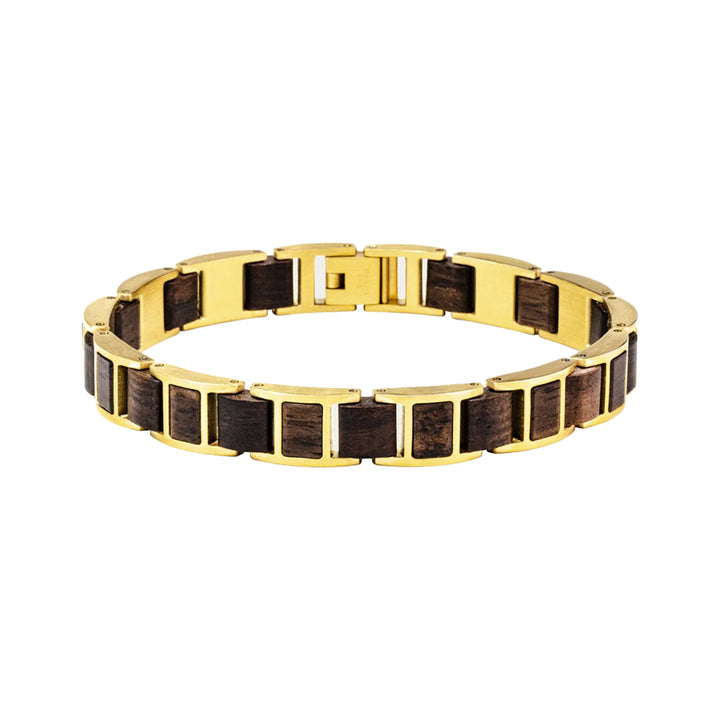 WOODWATCH FUSION LEADWOOD & GOLD BRACELET