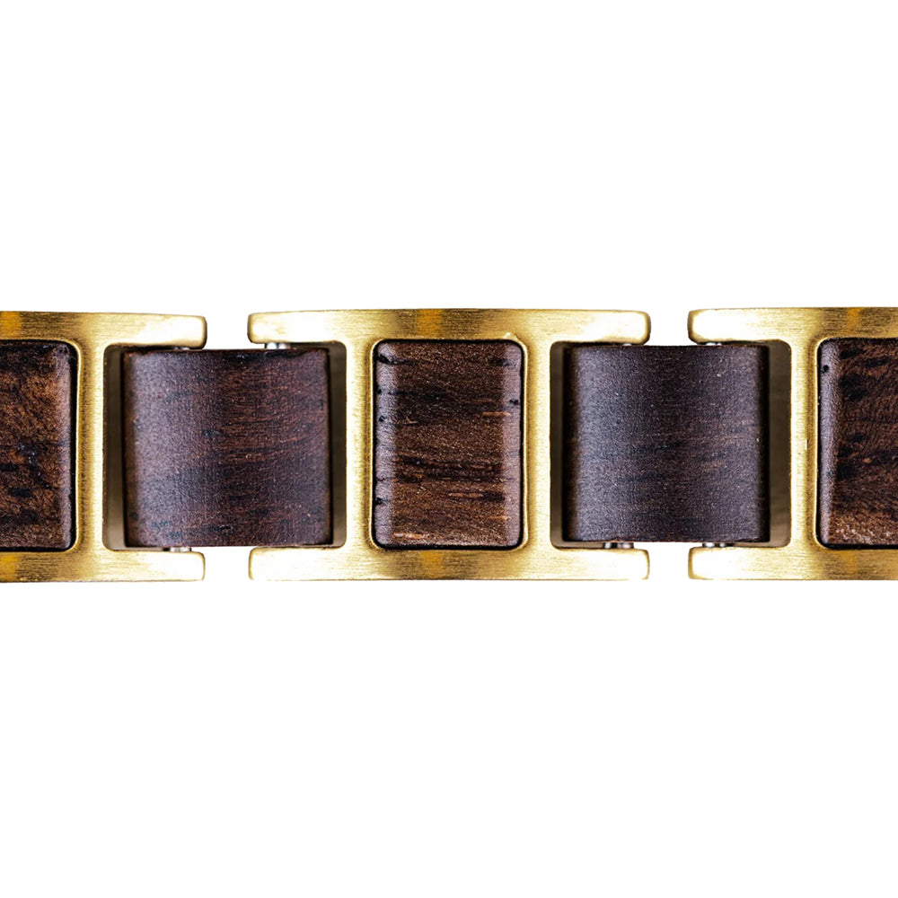 Woodwatch Fusion Leadwood & Gold Bracelet
