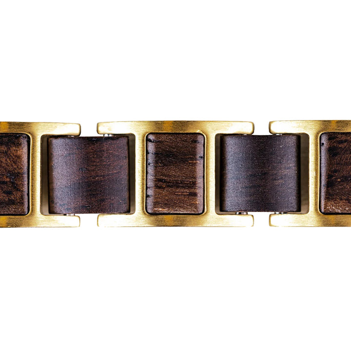 WOODWATCH FUSION LEADWOOD & GOLD BRACELET