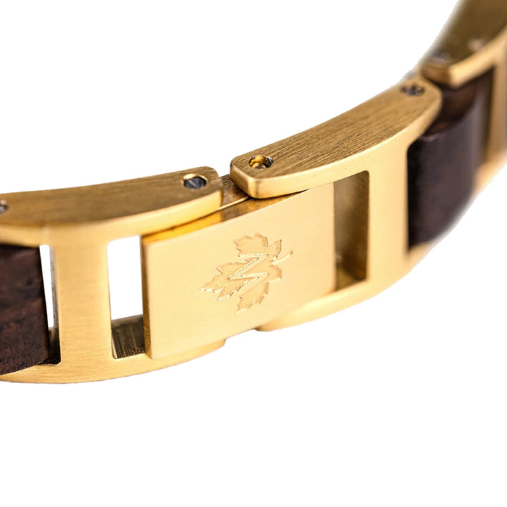 WOODWATCH FUSION LEADWOOD & GOLD BRACELET