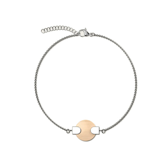 Woodwatch Women's Bracelet in Circular Maple Charm and Silver