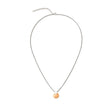 Woodwatch Women's Necklace in Circular Cherry Pendant and Silver