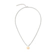 Woodwatch Women's Necklace in Circular Maple Pendant and Silver