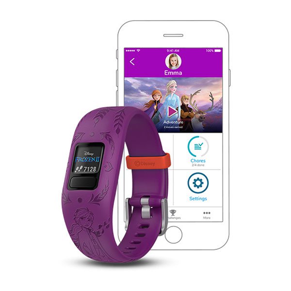 ساعة ذكية Garmin Vivofit Jr. 2 بتصميم آنا من فيلم ديزني "فروزن 2" مع شاشة كاملة