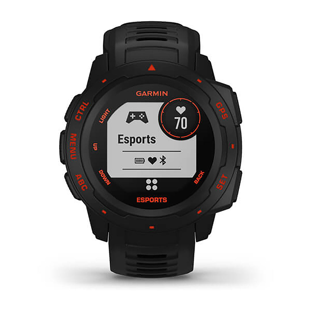 Garmin Instinct Esports Edition Silicone Black Strap Full Color Display Dial Watch - 010-02064-72