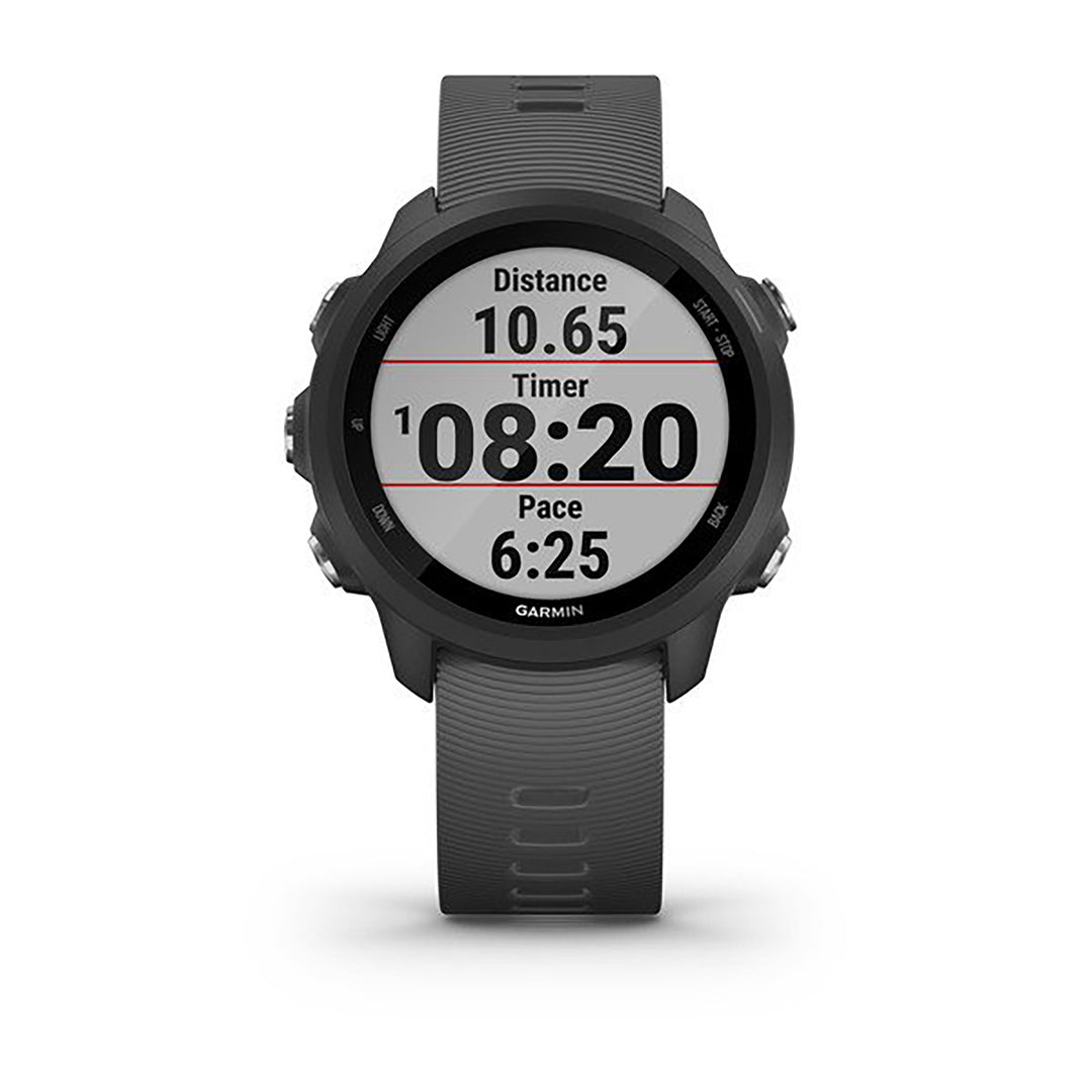 Garmin Forerunner 245 Silicone Gray Strap Full Color Display Dial Watch - 010-02120-10