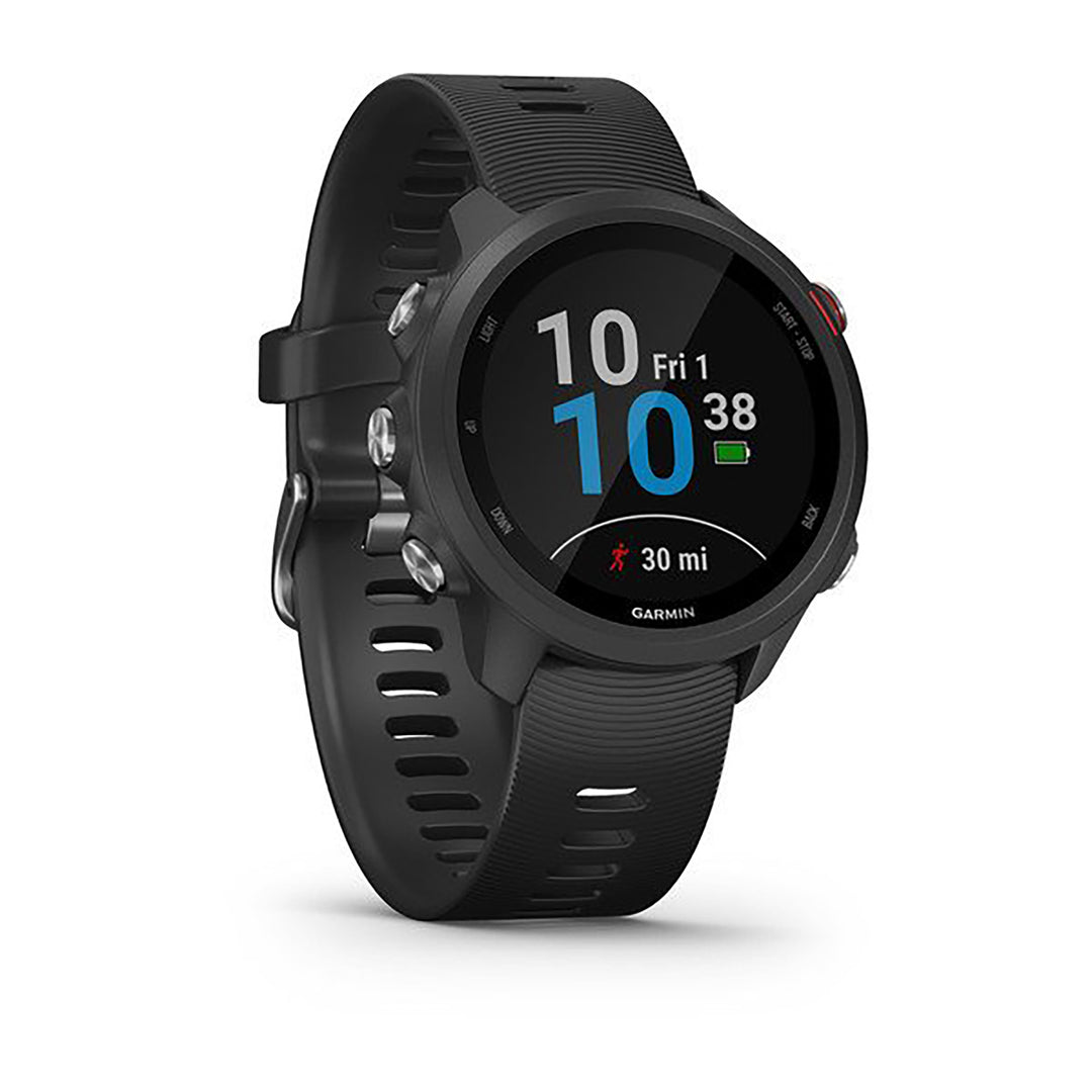 Garmin Forerunner 245 Silicone Black Strap Full Color Display Dial Watch - 010-02120-30