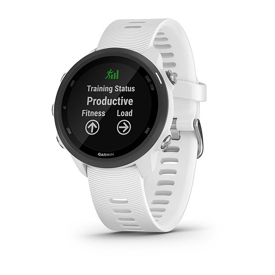 Garmin Forerunner 245 Silicone White Strap Full Color Display Dial Watch - 010-02120-31