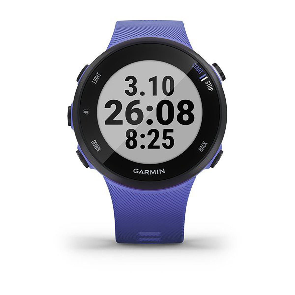 ساعة Garmin Forerunner 45S بسوار سيليكون باللون الأيرلندي وشاشة ملونة بالكامل