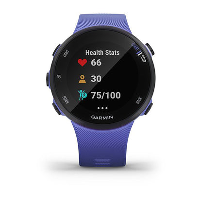 ساعة Garmin Forerunner 45S بسوار سيليكون باللون الأيرلندي وشاشة ملونة بالكامل