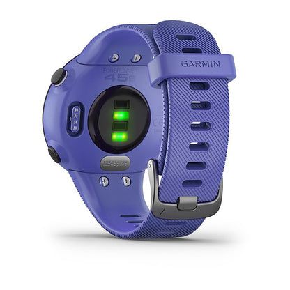 ساعة Garmin Forerunner 45S بسوار سيليكون باللون الأيرلندي وشاشة ملونة بالكامل