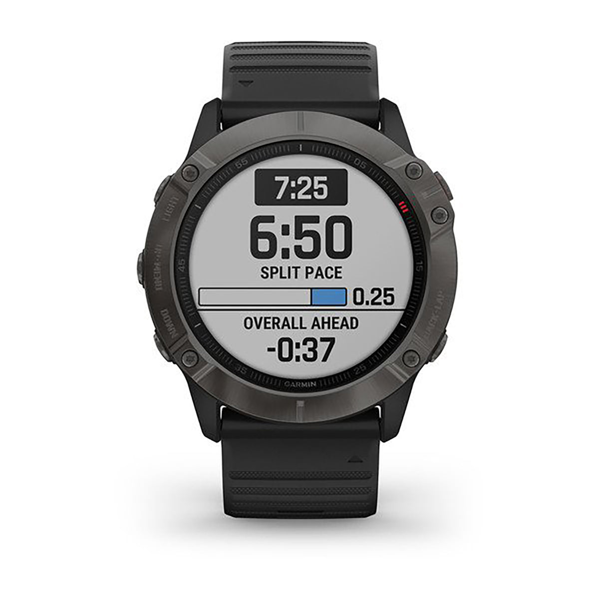 ساعة Garmin Fenix 6X Pro وSapphire Edition بسوار سيليكون أسود وشاشة ملونة بالكامل