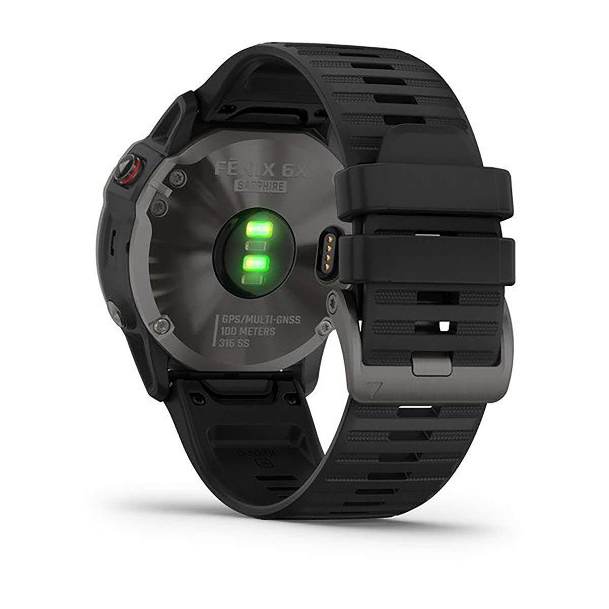 ساعة Garmin Fenix 6X Pro وSapphire Edition بسوار سيليكون أسود وشاشة ملونة بالكامل