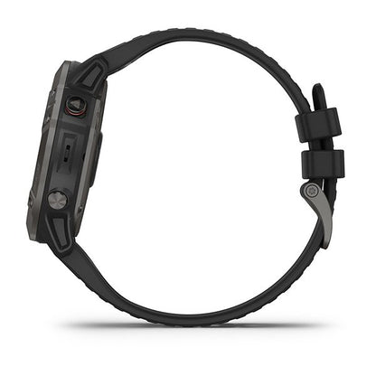 ساعة Garmin Fenix 6X Pro وSapphire Edition بسوار سيليكون أسود وشاشة ملونة بالكامل