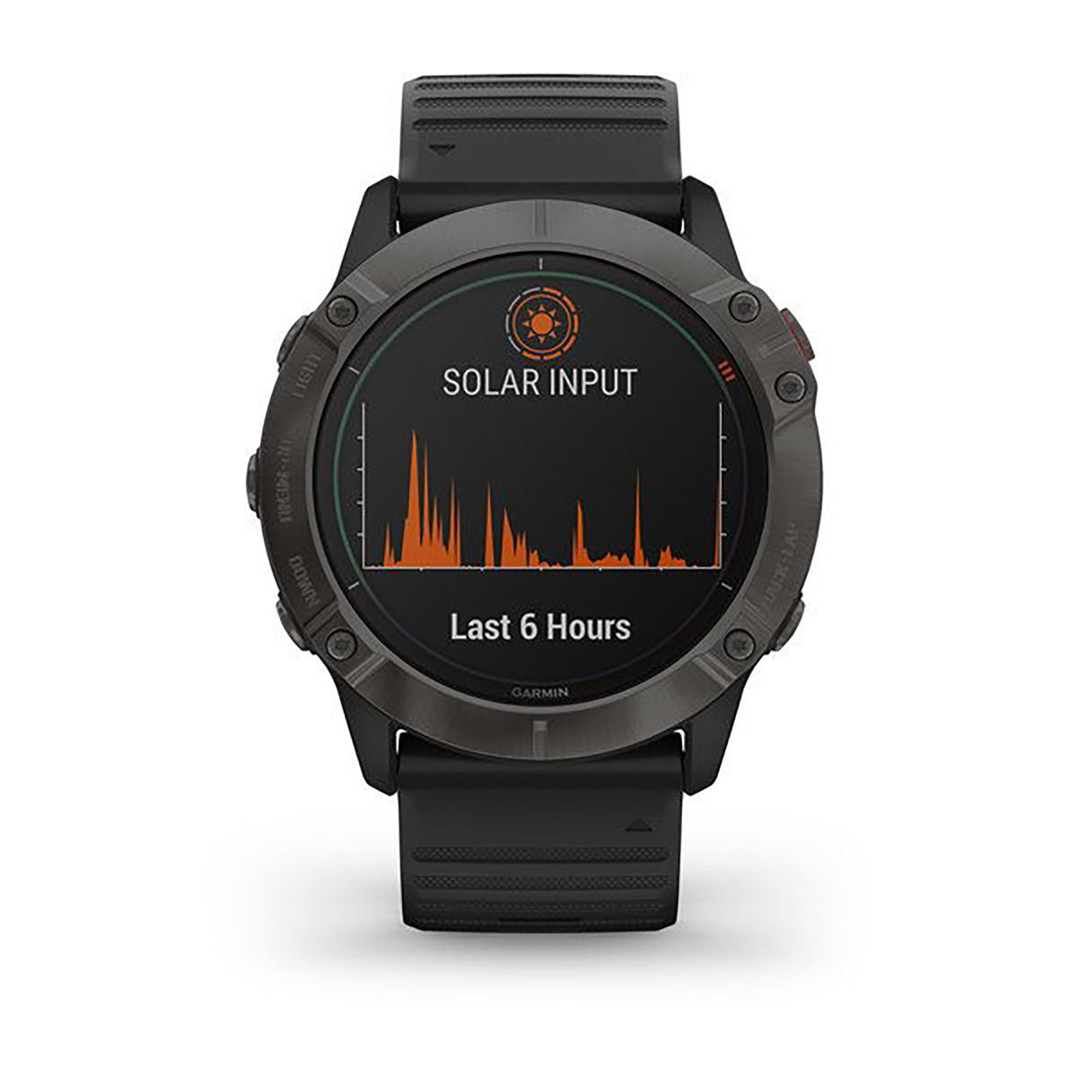 ساعة Garmin Fenix 6X Pro وSapphire Editions بشاشة ملونة كاملة وحزام سيليكون أسود