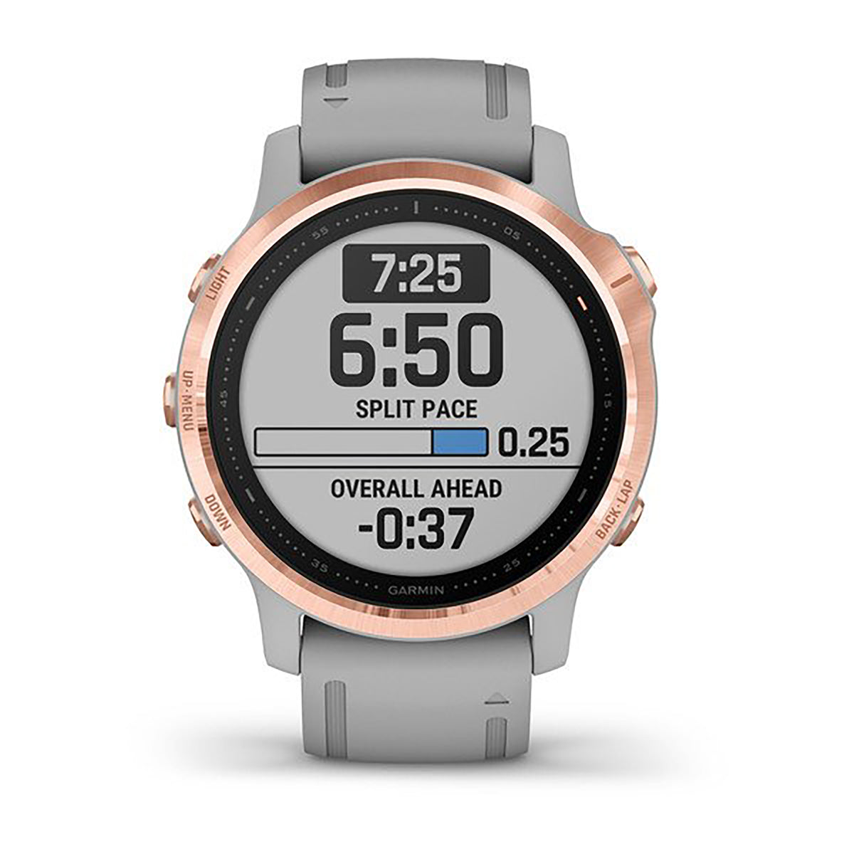 Garmin Fenix 6S Silicone Gray Strap Full Color Display Dial Watch
