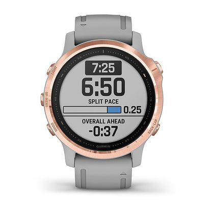 Garmin Fenix 6S Silicone Gray Strap Full Color Display Dial Watch