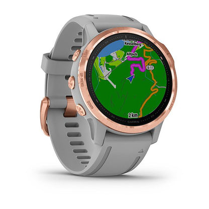 Garmin Fenix 6S Silicone Gray Strap Full Color Display Dial Watch