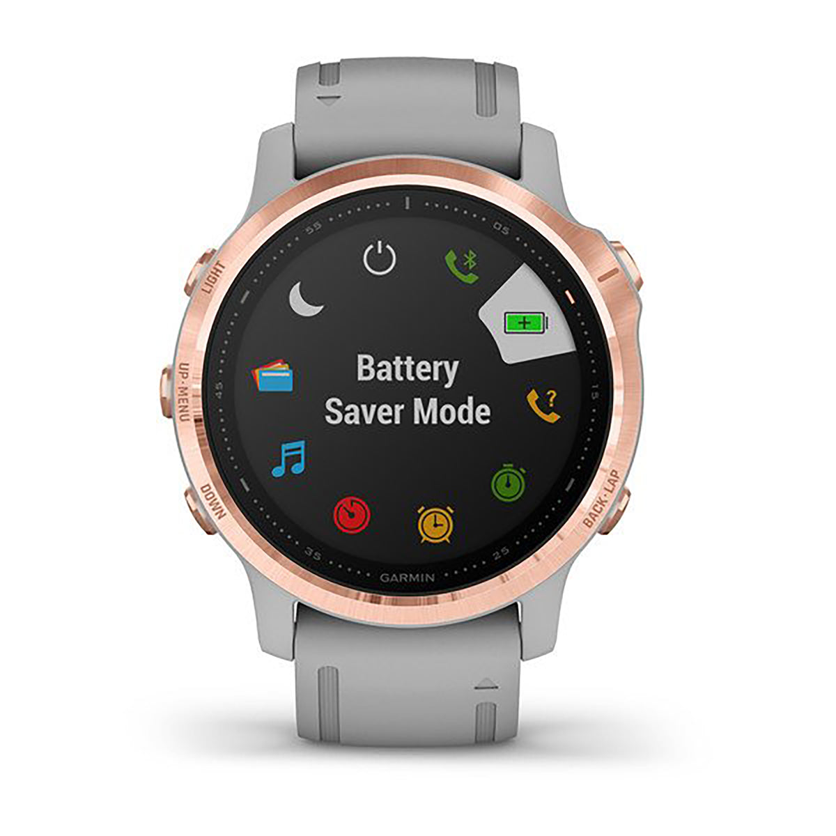 Garmin Fenix 6S Silicone Gray Strap Full Color Display Dial Watch