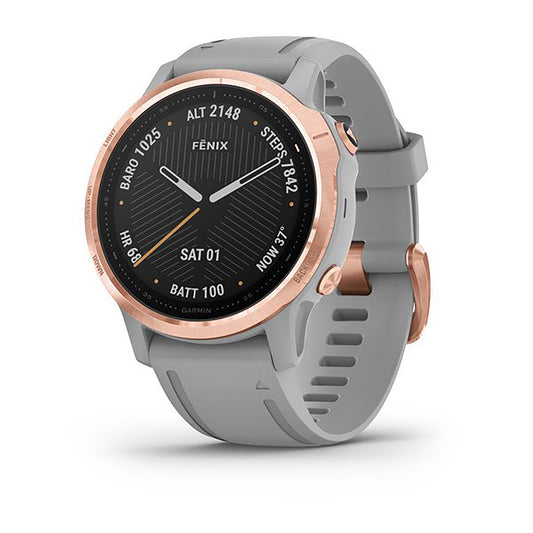Garmin Fenix 6S Silicone Gray Strap Full Color Display Dial Watch