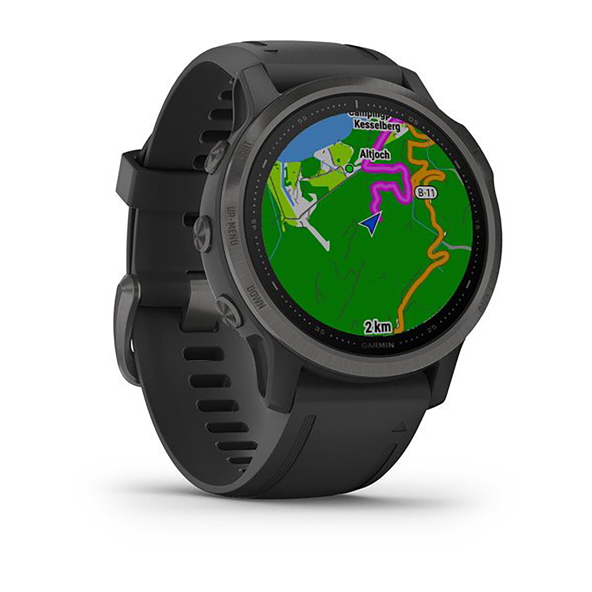 Garmin Fenix 6S Silicone Black Strap Full Color Display Dial Watch