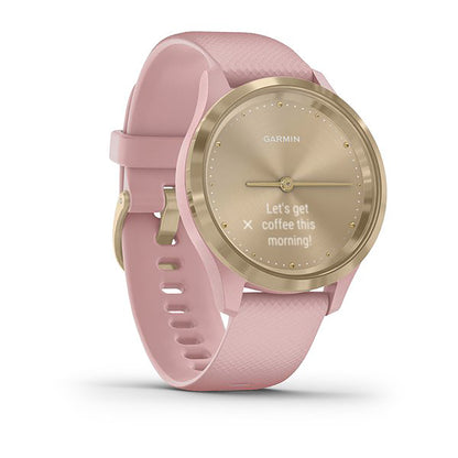 Garmin Vivomove 3S Silicone Dust Rose Strap Full Color Display Dial Watch