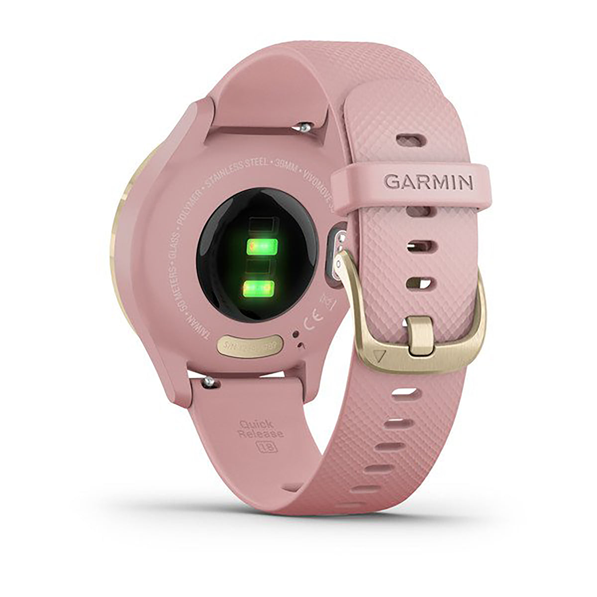 Garmin Vivomove 3S Silicone Dust Rose Strap Full Color Display Dial Watch