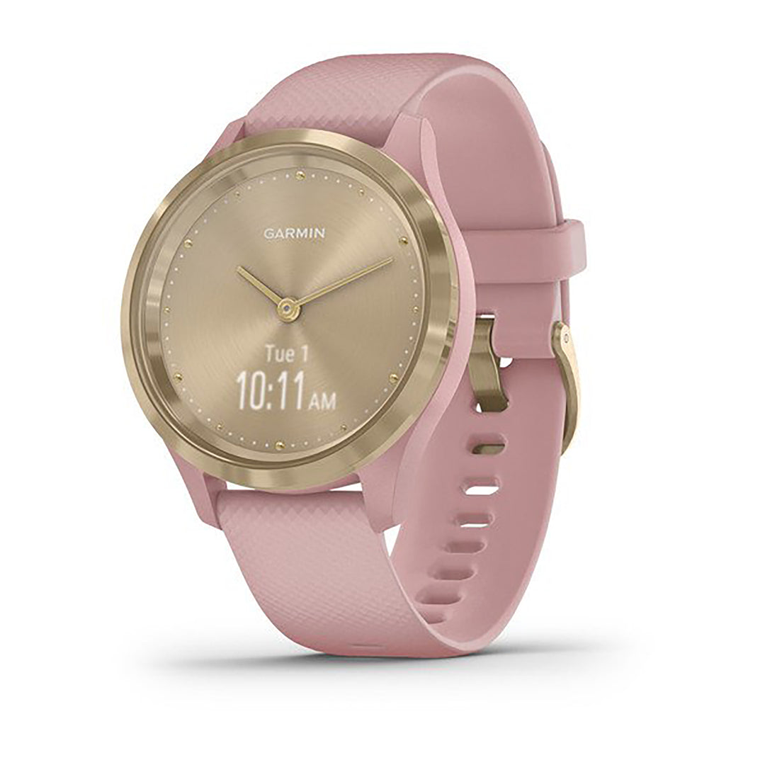 Garmin Vivomove 3S Silicone Dust Rose Strap Full Color Display Dial Watch - 010-02238-21