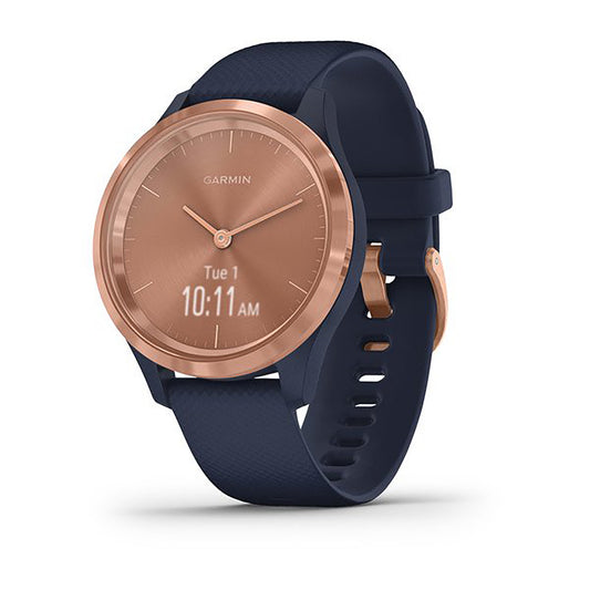 Garmin Vivomove 3S Silicone Navy Blue Strap Full Color Display Dial Watch