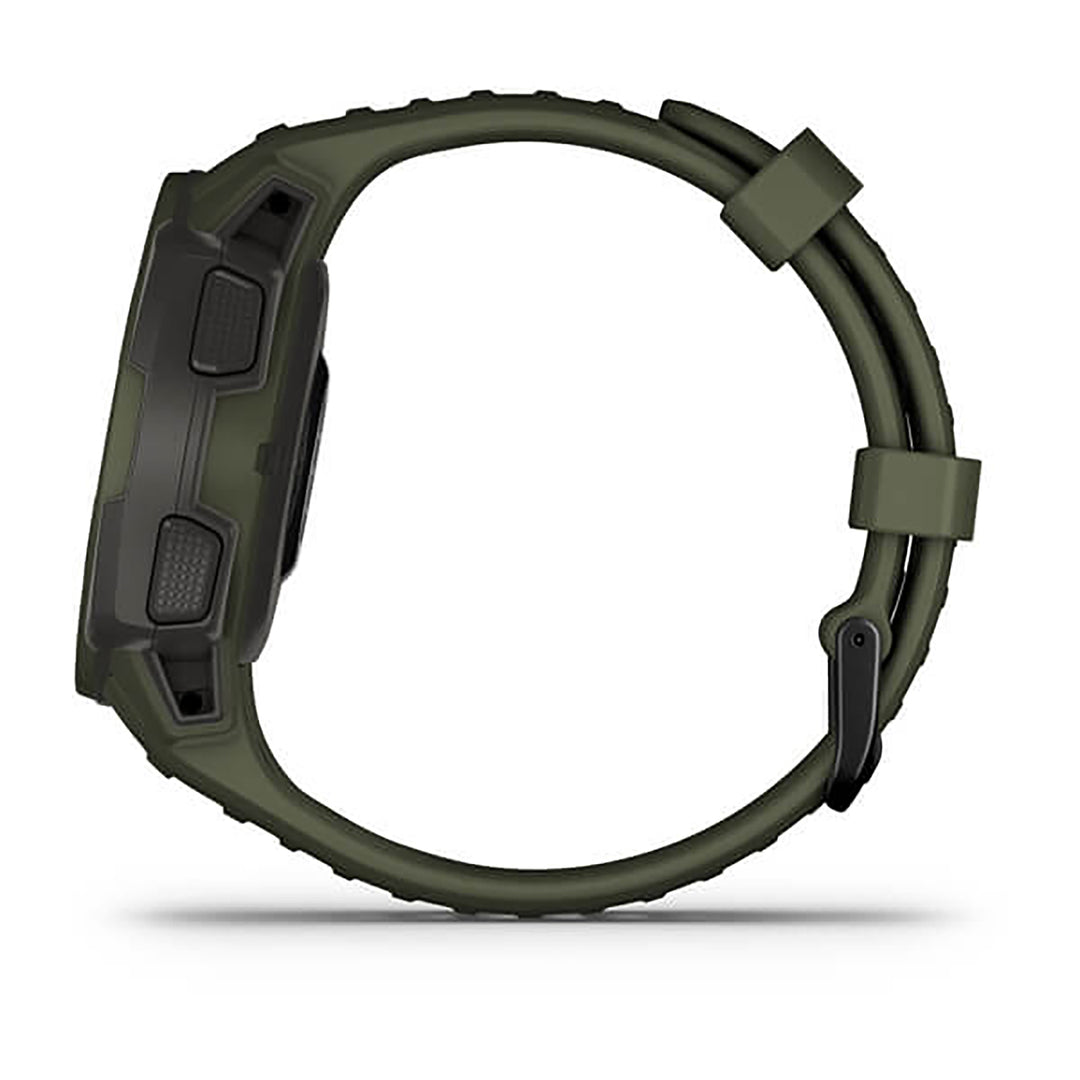 Garmin Instinct Solar Tactical Edition Silicone Moss Strap Full Color Display Dial Watch - 010-02293-04
