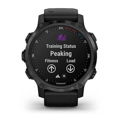 ساعة Garmin Descent Mk2 بسوار سيليكون أسود وشاشة ملونة بالكامل