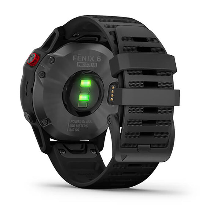 Garmin Fenix 6 Silicone Black Strap Full Color Display Dial Watch - 010-02410-15