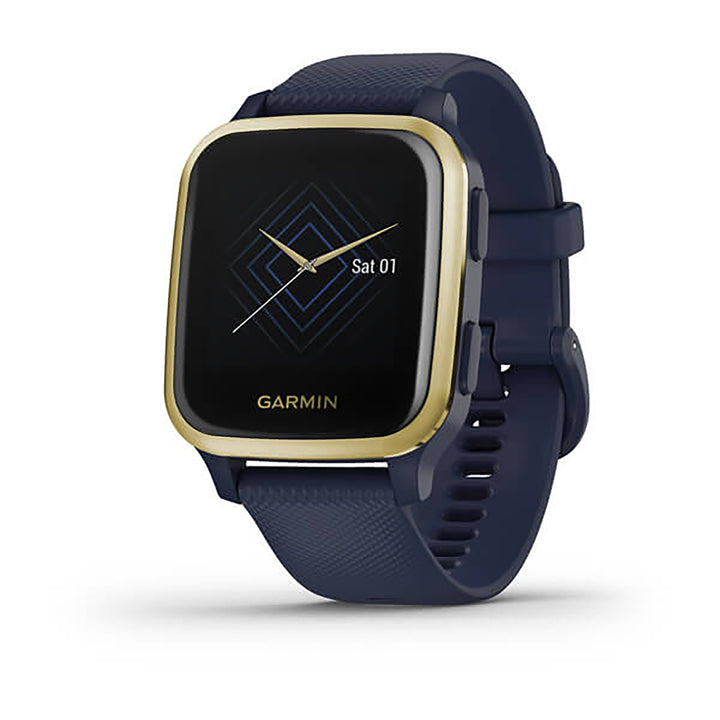 Garmin Venu Sq Music Edition Silicone Blue Strap Full Color Display Dial Watch - 010-02426-12