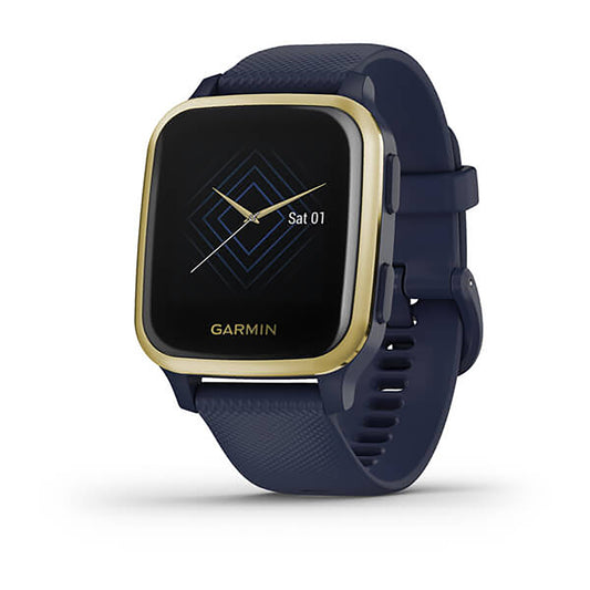 Garmin Venu Sq Music Edition Silicone Blue Strap Full Color Display Dial Watch