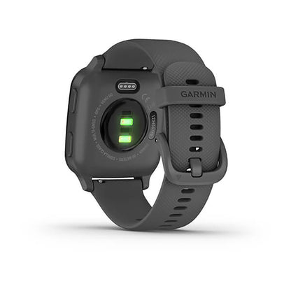 Garmin Venu Sq Silicone Slate Strap Full Color Display Dial Watch