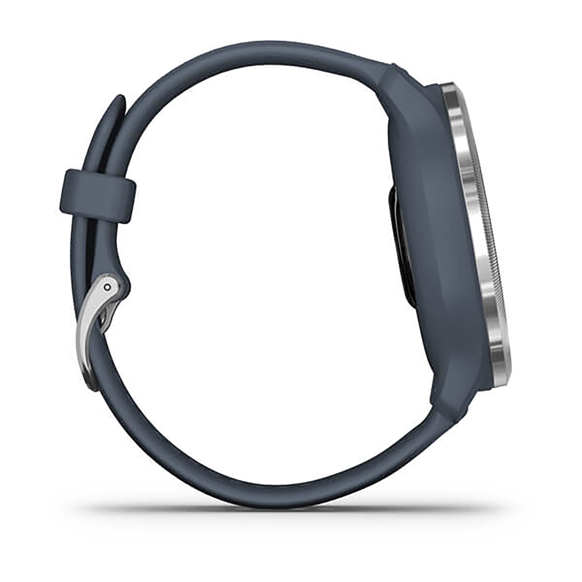 ساعة Garmin Venu 2S بسوار سيليكون باللون الأزرق الجرانيتي وشاشة ملونة بالكامل