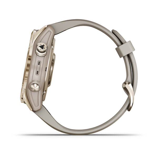 Garmin Fenix 7S Sapphire Cream Gold Titanium With Light Sand Band Full Display Watch