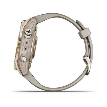 Garmin Fenix 7S Sapphire Cream Gold Titanium With Light Sand Band Full Display Watch