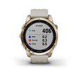 Garmin Fenix 7S Sapphire Cream Gold Titanium With Light Sand Band Full Display Watch